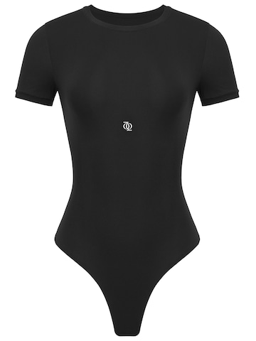 GOD SAVE QUEENS Bodysuit 'Second Skin T-Shirt Bodysuit' in Black: front