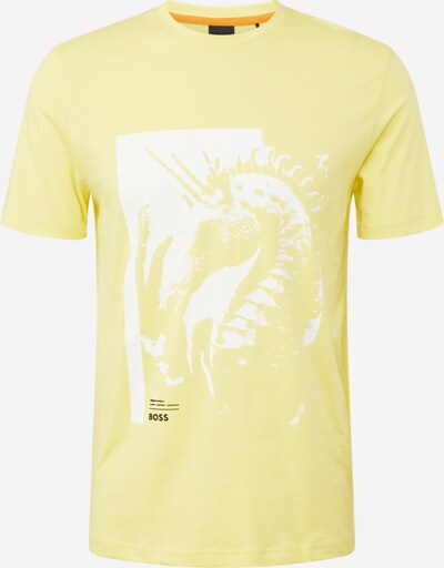 BOSS Bluser & t-shirts 'Sea Horse' i pastelgul / sort / hvid, Produktvisning