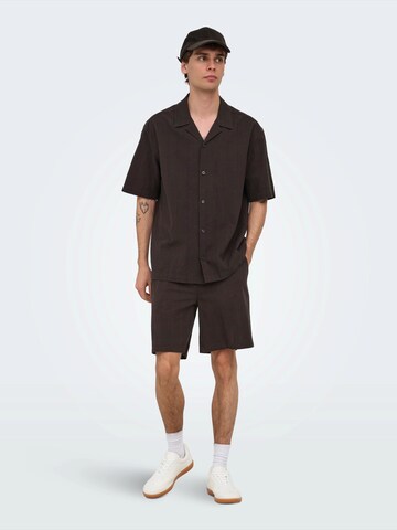 Coupe regular Chemise 'ONSCRUZ' Only & Sons en noir
