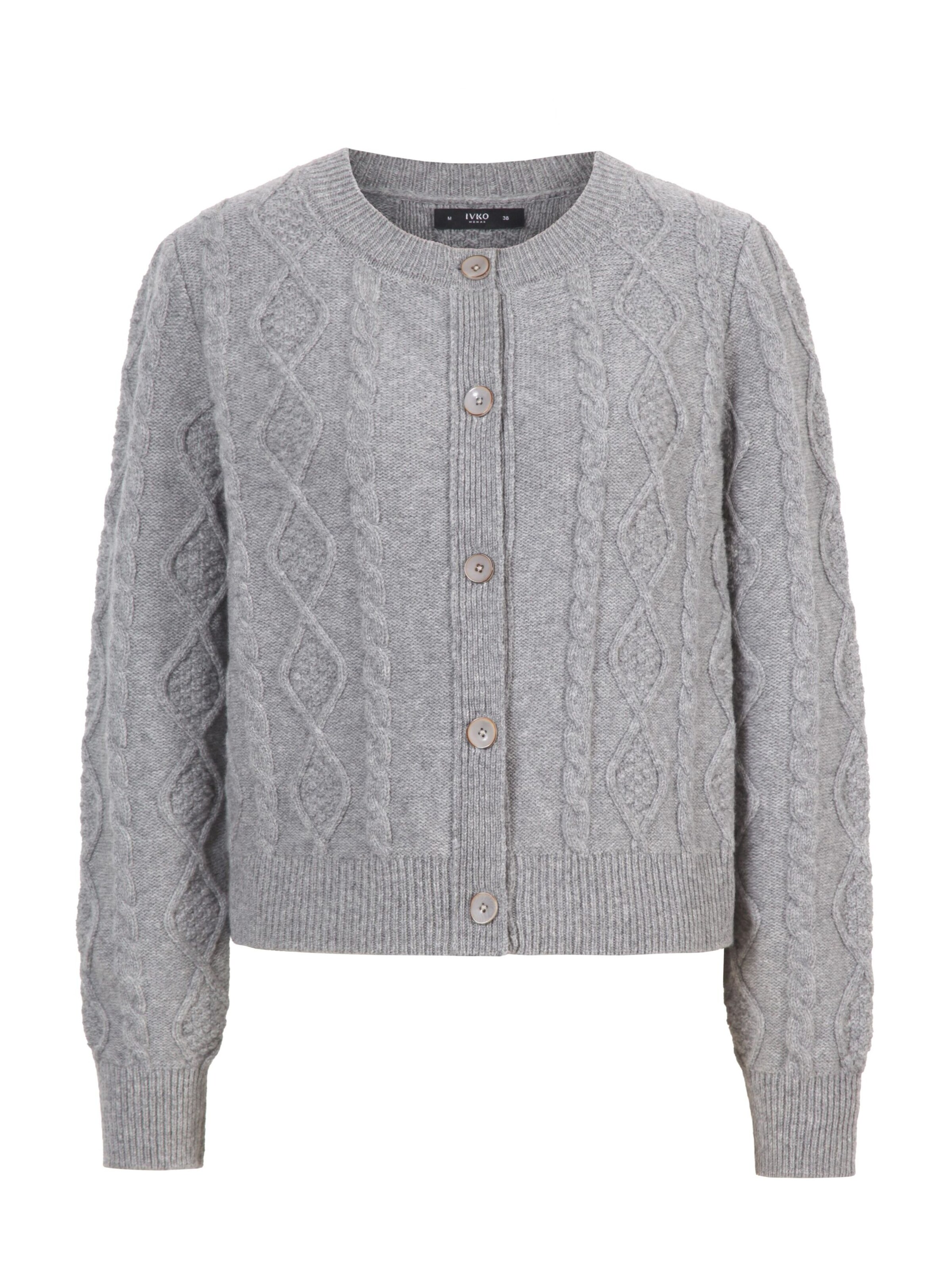 IVKO Woman Strickjacke in Grau: Vorderseite