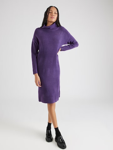 Cartoon Knitted dress in Purple: front