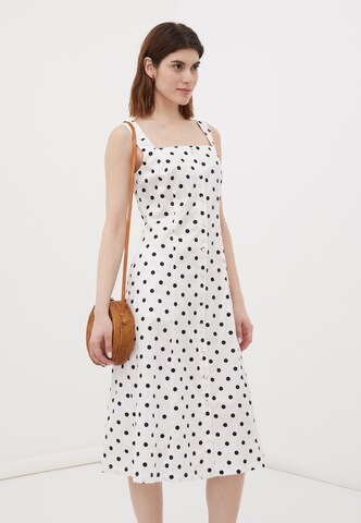 Finn Flare Summer Dress 'Dots' in White
