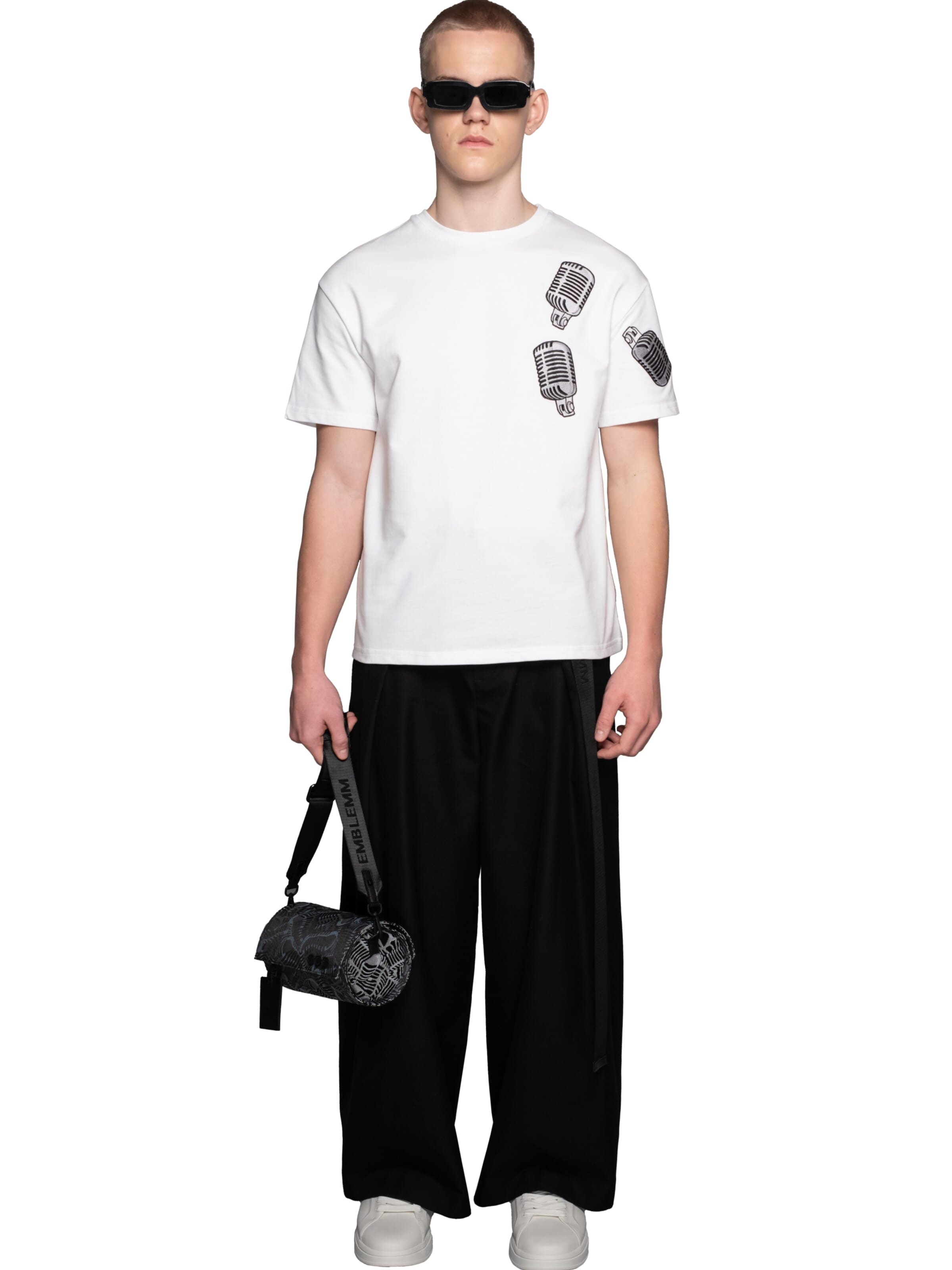 EMBLEMM Shirt 'The Mic Patch' in White
