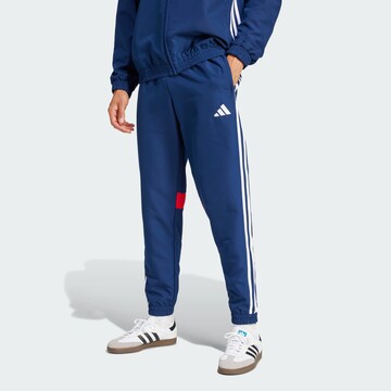 ADIDAS PERFORMANCE Tapered Sports trousers 'Tiro 25 Essentials' in Blue: front