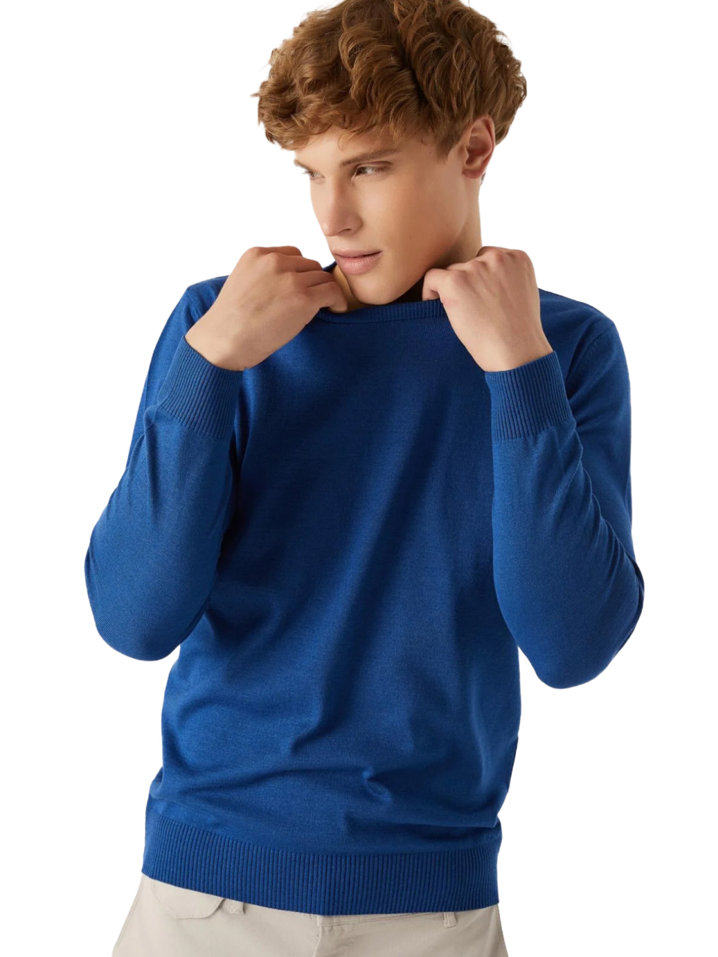 D’S Damat Trui in Blauw: voorkant