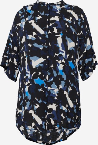 Fransa Curve Blouse 'HELENA' in Blue: front