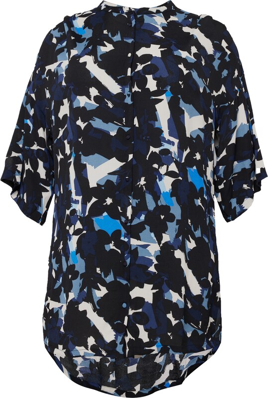 Fransa Curve Bluse 'HELENA' in Rauchblau Dunkelblau Fransa Curve Bluse 'HELENA' in Rauchblau Dunkelblau