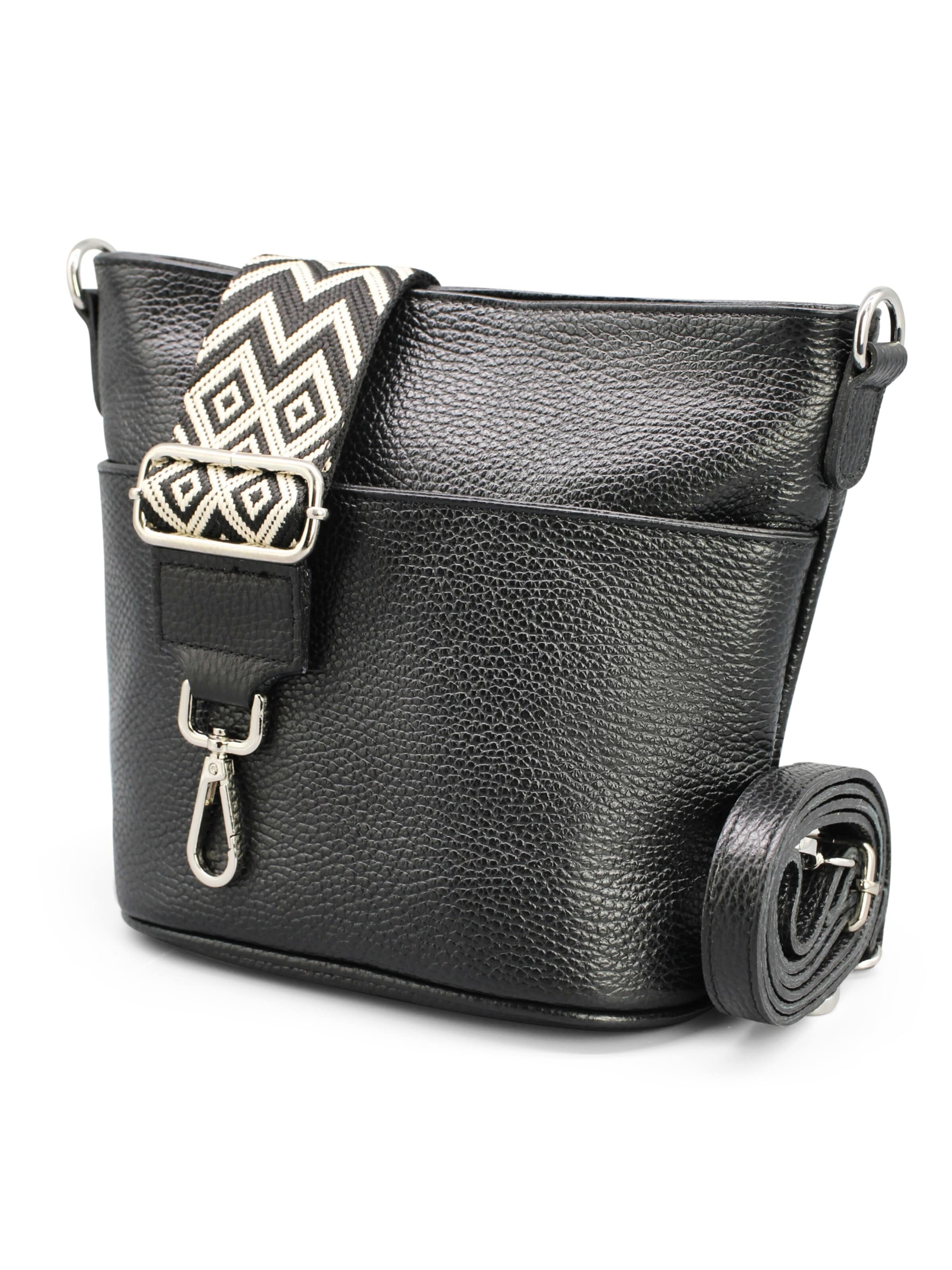 Adel Bags Schultertasche 'Lina'‌‌‌‌‌‌‌‌‌‌ in Schwarz: Vorderseite