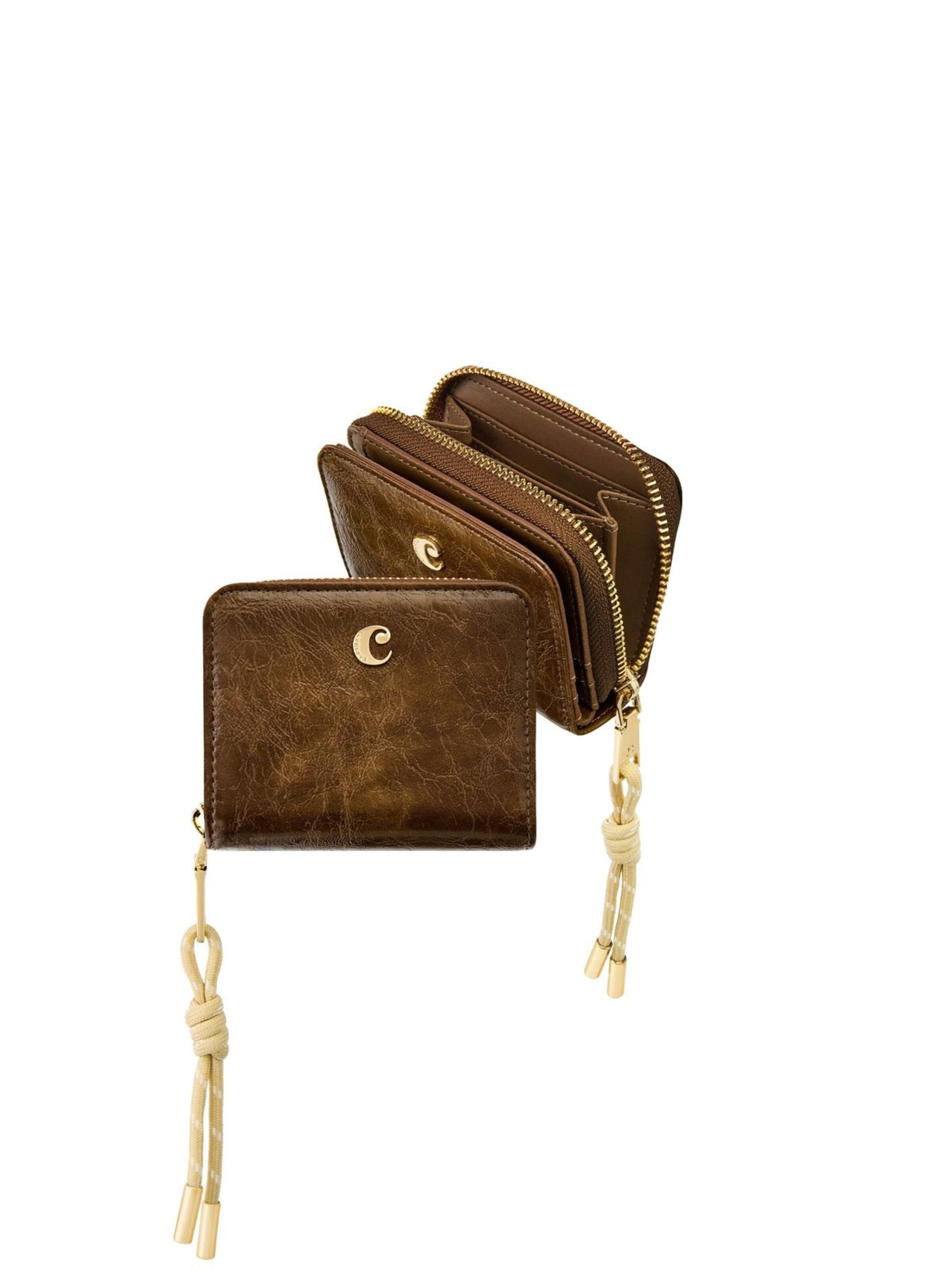 Porte-monnaies 'Card wallet with flap Philomène' Cacharel en marron : devant