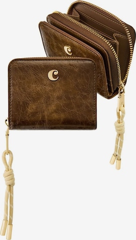 Cacharel Peněženka 'Card wallet with flap Philomène' – hnědá: přední strana