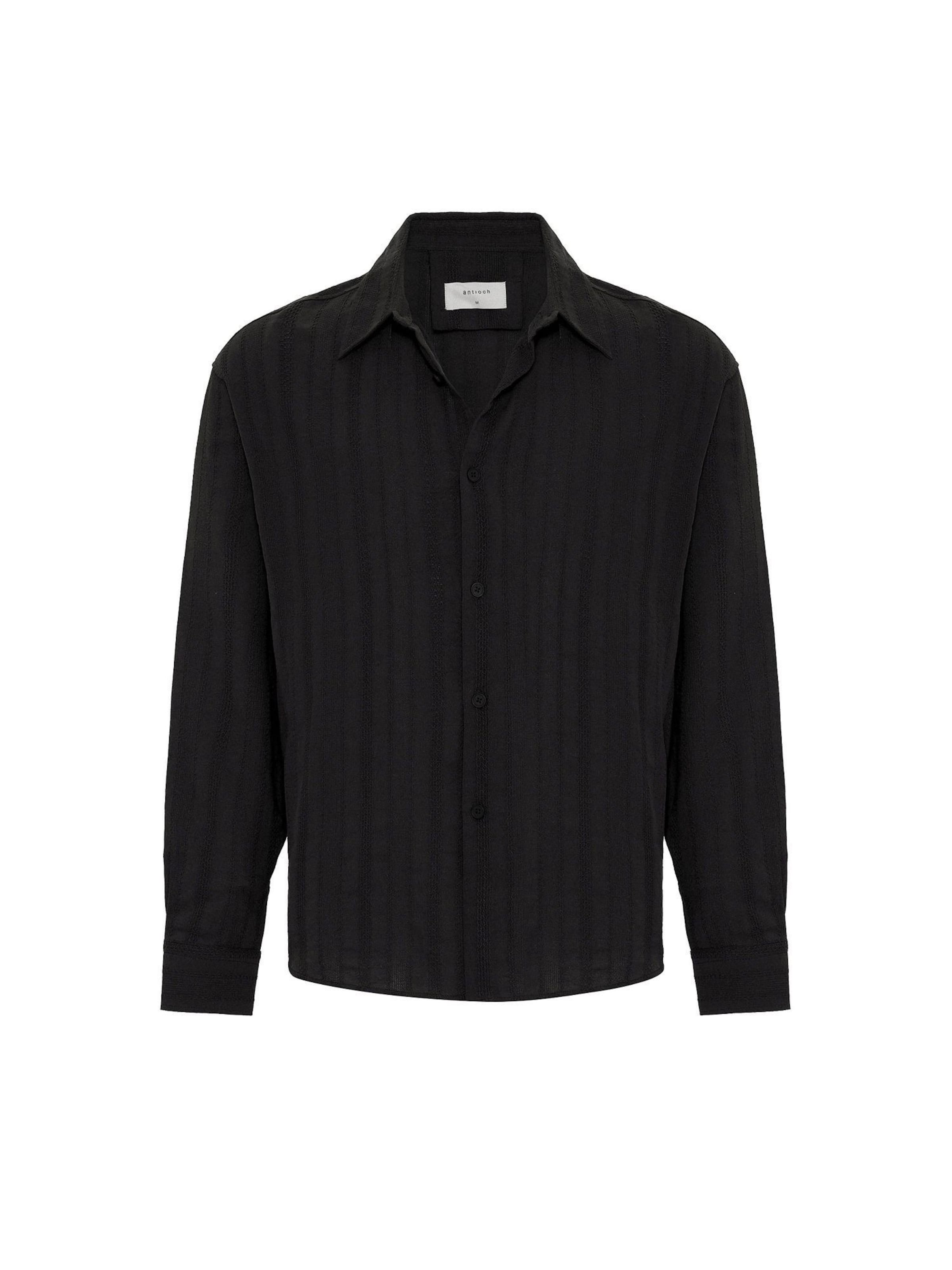 Antioch Comfort fit Overhemd in Zwart: voorkant