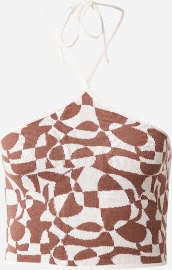 Monki Tops en tricot en crème / marron, Vue avec produit