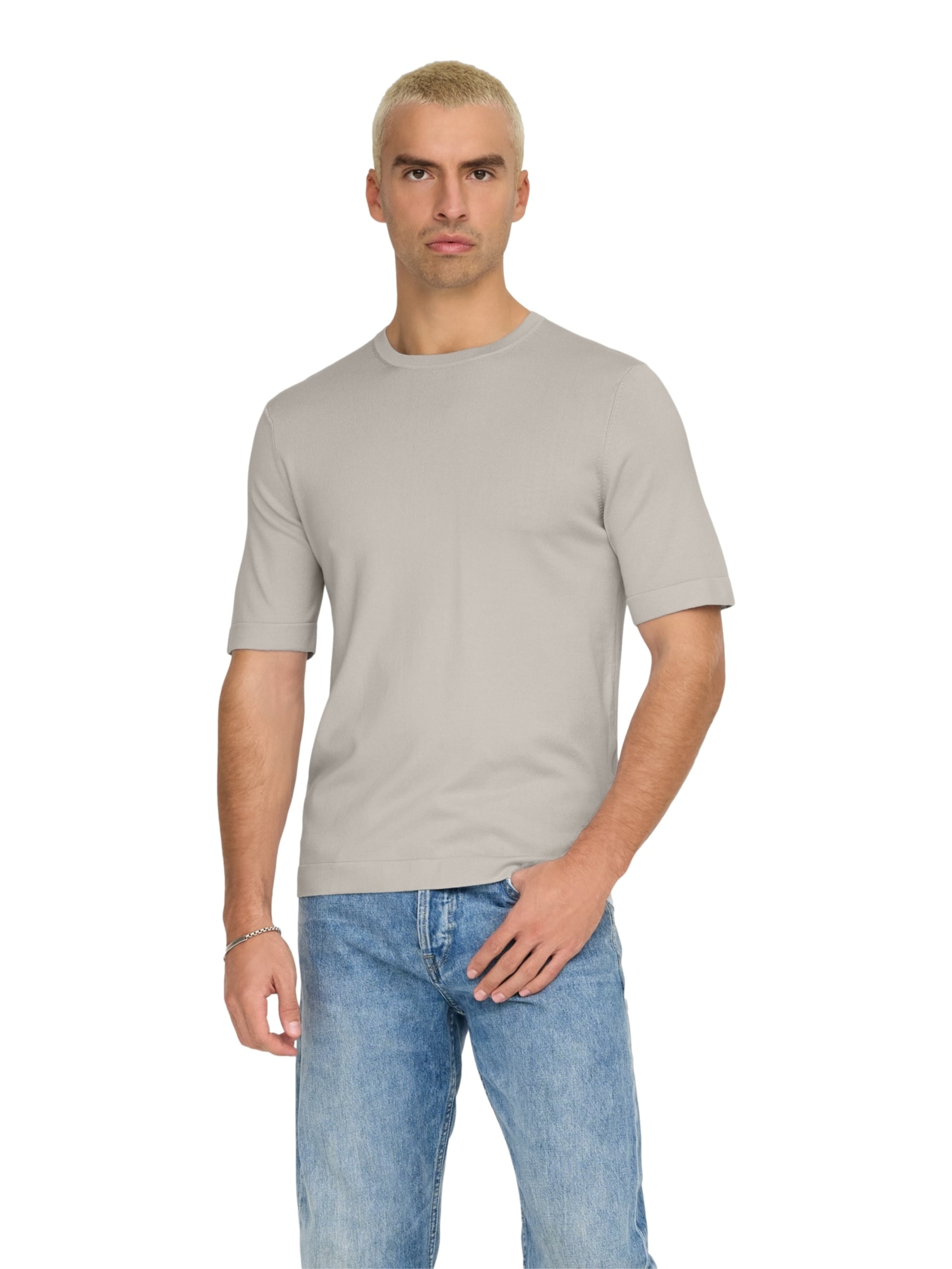 Only & Sons Футболка 'Wyler' в Серый: спереди