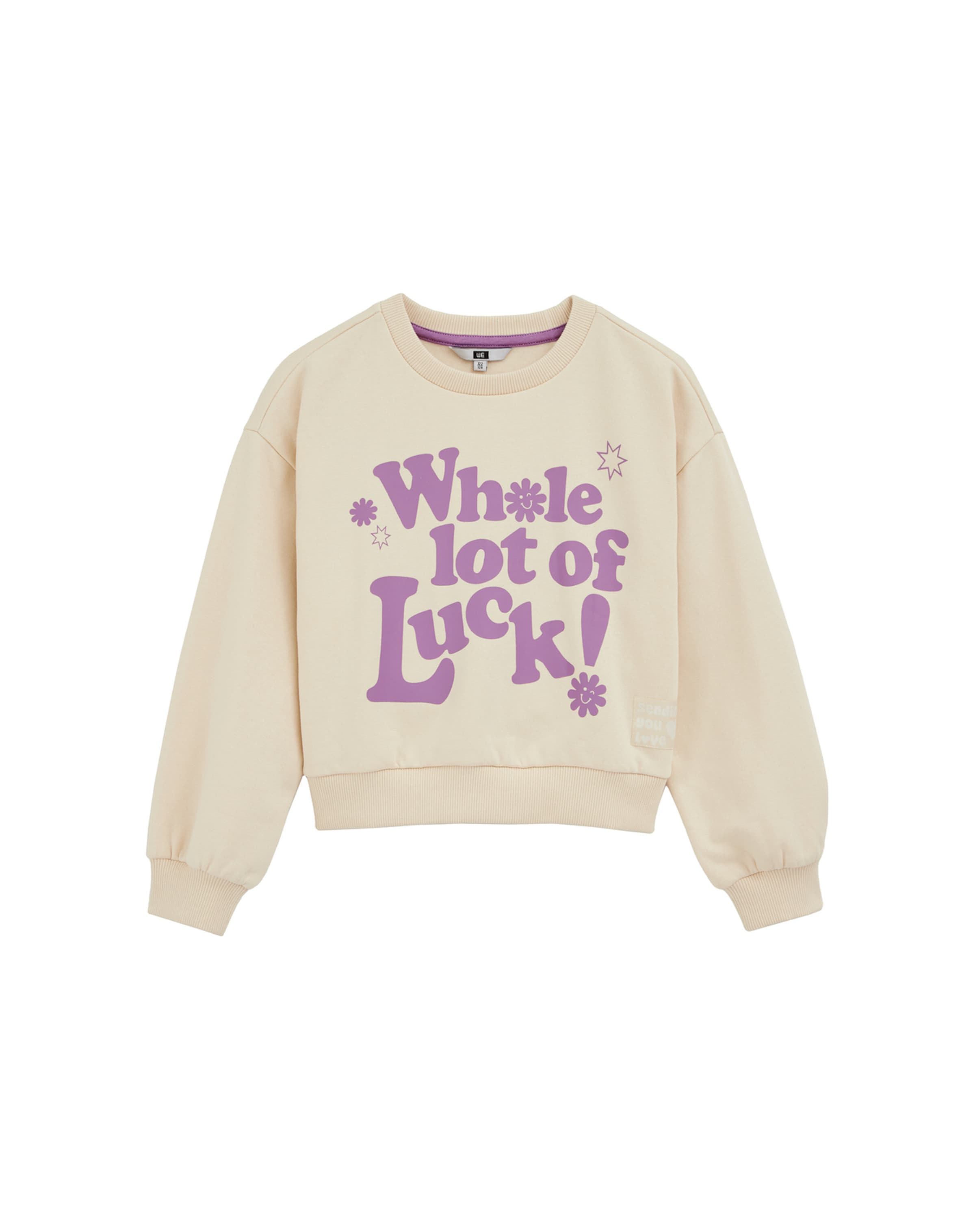 WE Fashion Свитшот в Бежевый: спереди