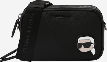 Karl Lagerfeld Taška cez rameno 'Ikonik Kore 2.0' - Čierna: predná strana