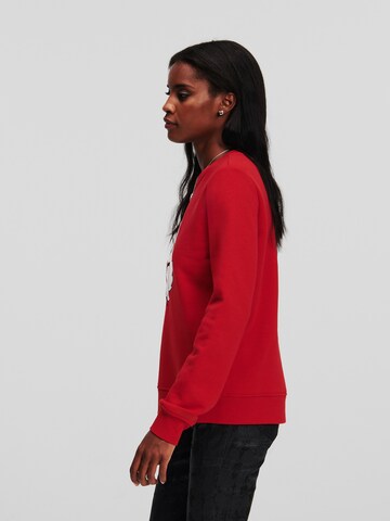 Karl Lagerfeld Sweatshirt ' Choupette ' in Red