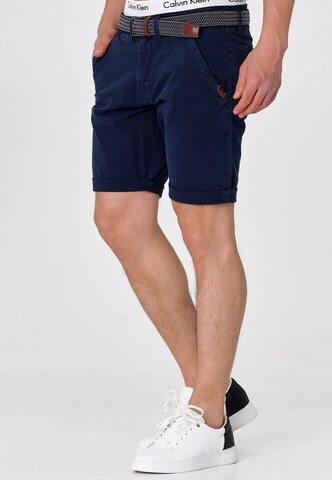 INDICODE JEANS Regular Chino Pants 'Caedmon' in Blue