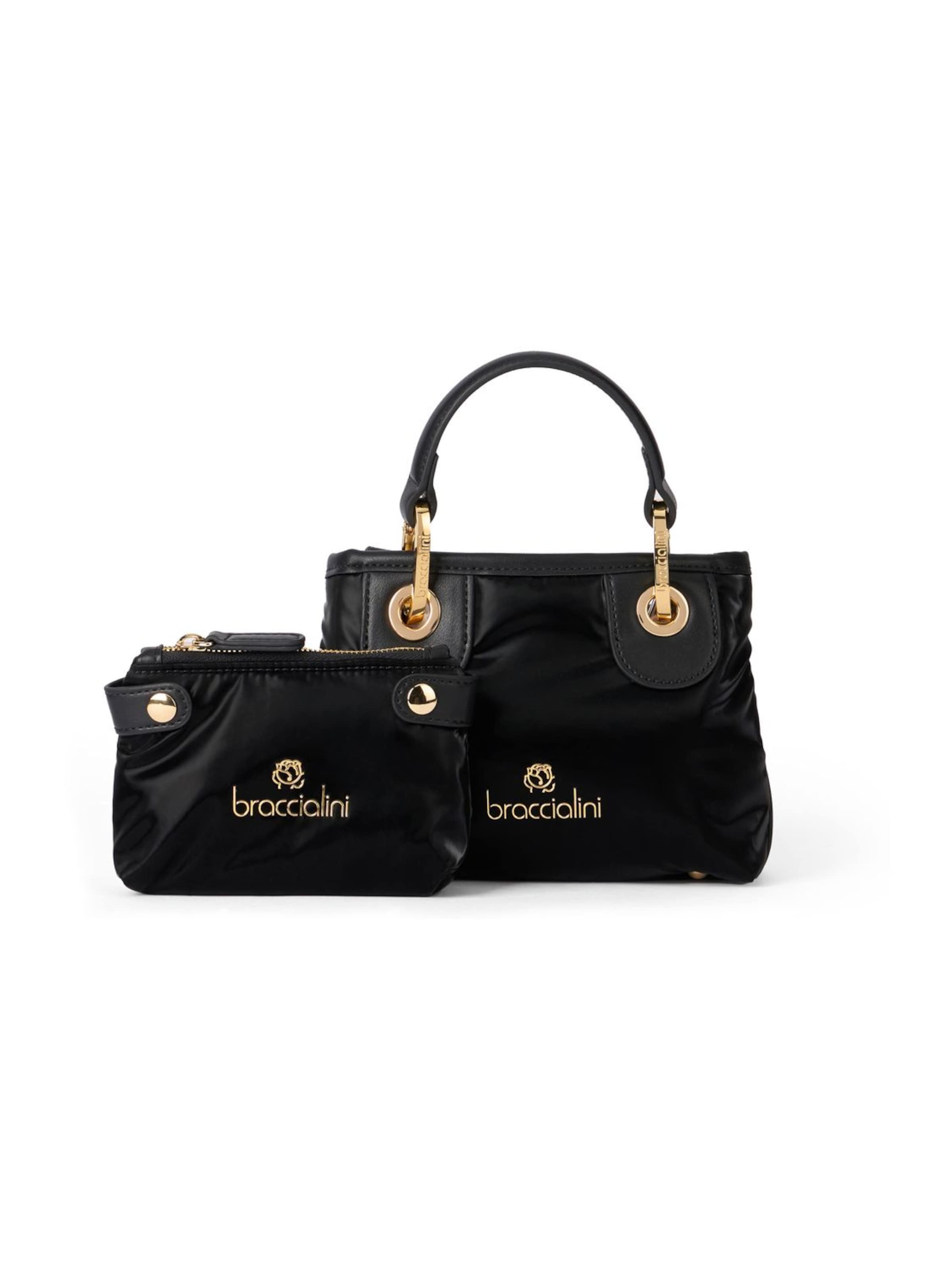 Borsa a mano 'Beth Puffy' di Braccialini in nero: frontale