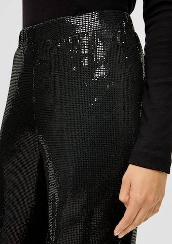 Flared Pantaloni di QS in nero