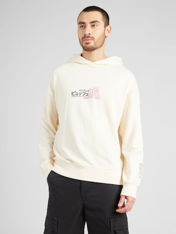 JACK & JONES Sweatshirt 'ULTRA' in Beige: voorkant