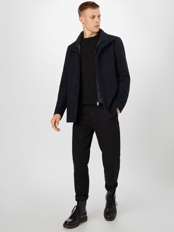 Matinique Regular fit Between-seasons coat 'Harvey' in Blue