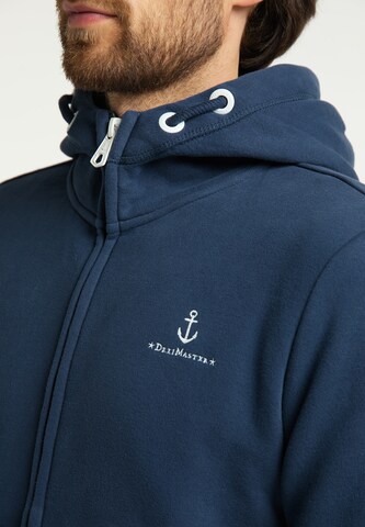 DreiMaster Maritim Sweatvest in Blauw