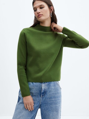 MANGO Sweater 'Chimney' in Green: front