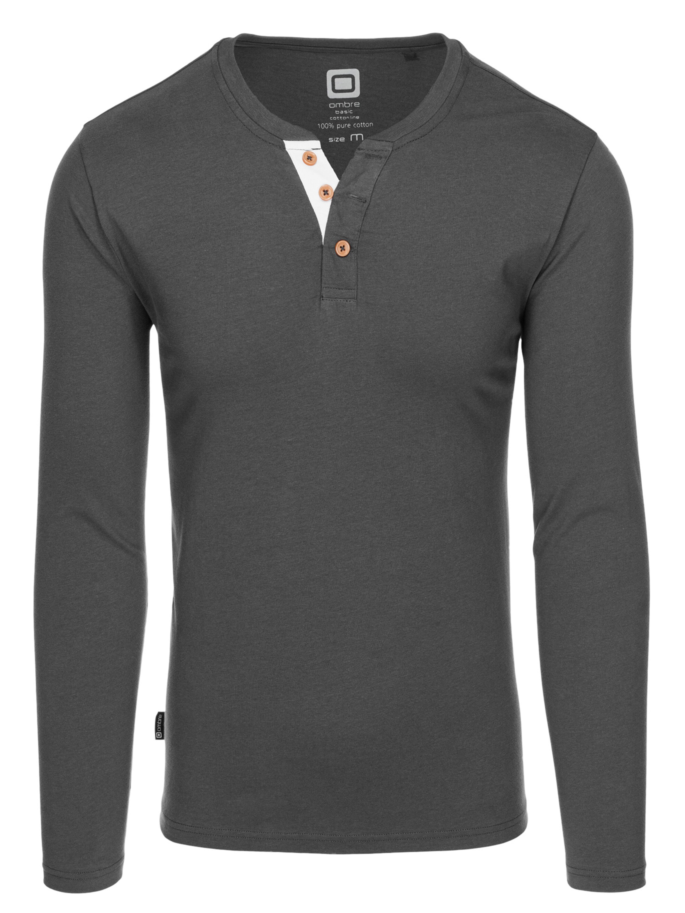 Ombre T-Shirt in Grau: Vorderseite