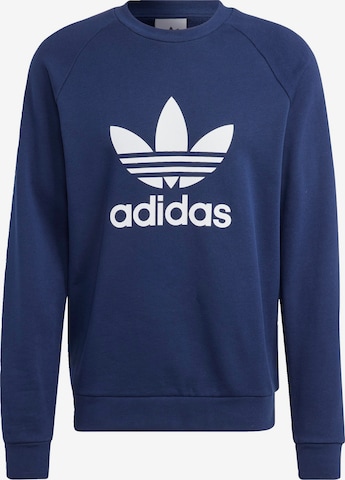 Bluză de molton 'Adicolor Classics Trefoil' de la ADIDAS ORIGINALS pe albastru: față