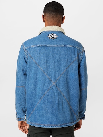 HOMEBOY Between-Season Jacket 'SHERPA Jacket Denim' in Blue