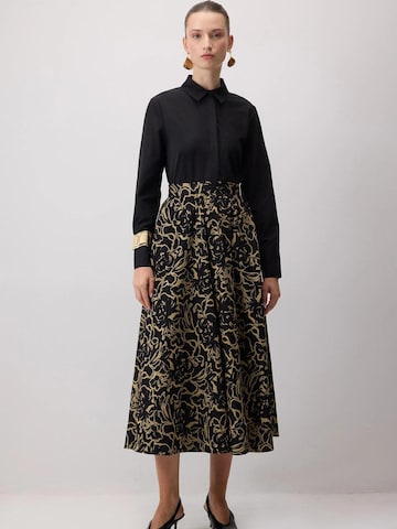 Jupe 'Patterned Flared Skirt' Touché Privé en noir