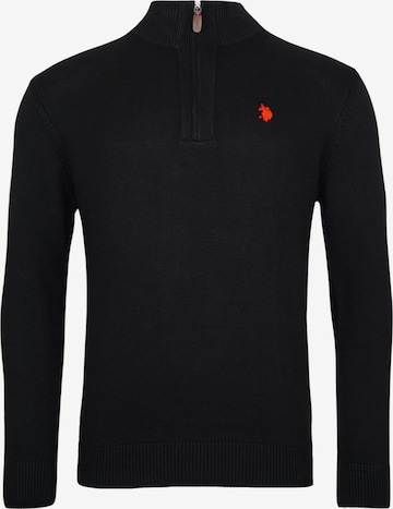 Pull-over U.S. POLO ASSN. en noir : devant