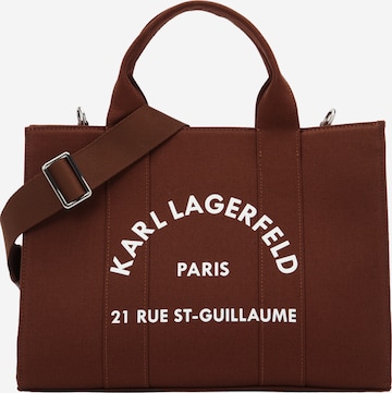 Cabas Karl Lagerfeld en marron : devant