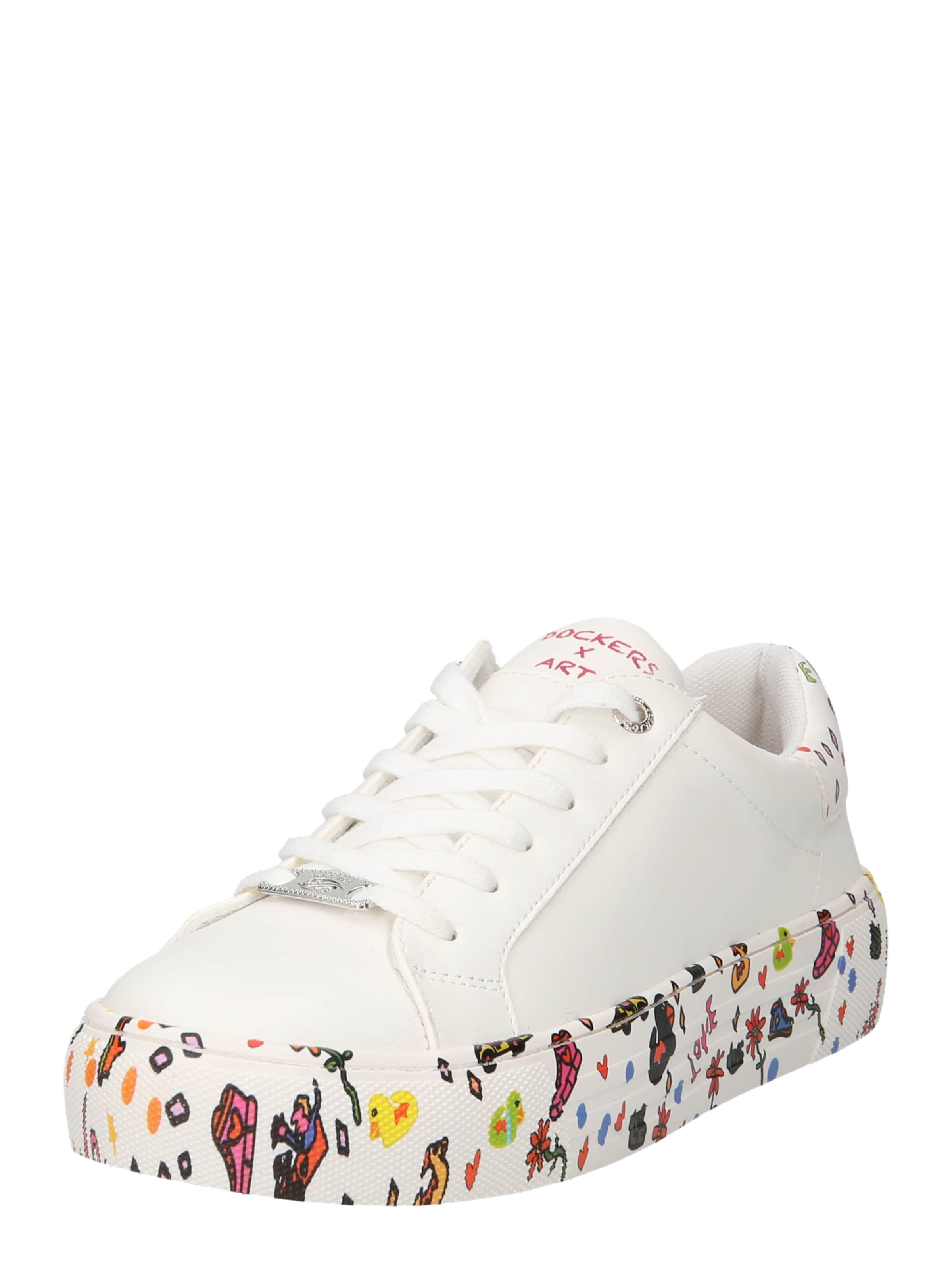Baskets basses Dockers by Gerli en blanc : devant