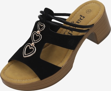 Palado by Sila Sahin Pantolette in Schwarz: Vorderseite