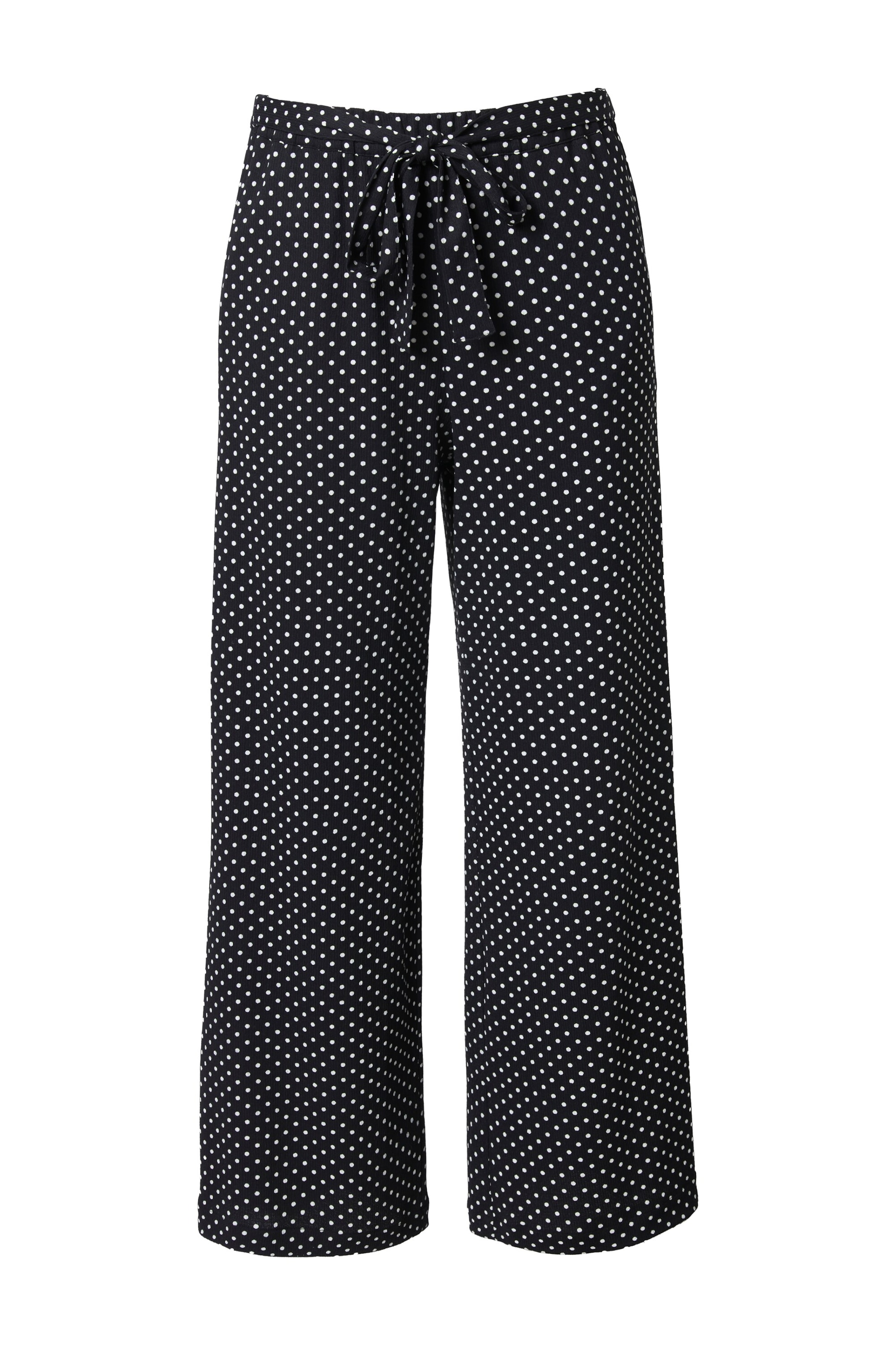 Ulla Popken Broek in 42-44/Regular in de kleur Zwart / Wit, Productweergave