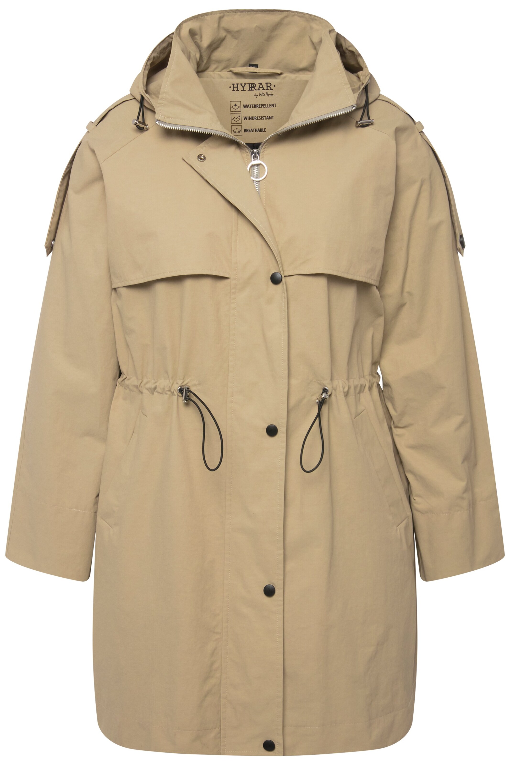 Ulla Popken Funktionsjacke in Beige: Vorderseite