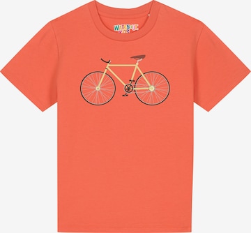 watabout.kids T-Shirt 'Yellow Bike' in Orange: Vorderseite