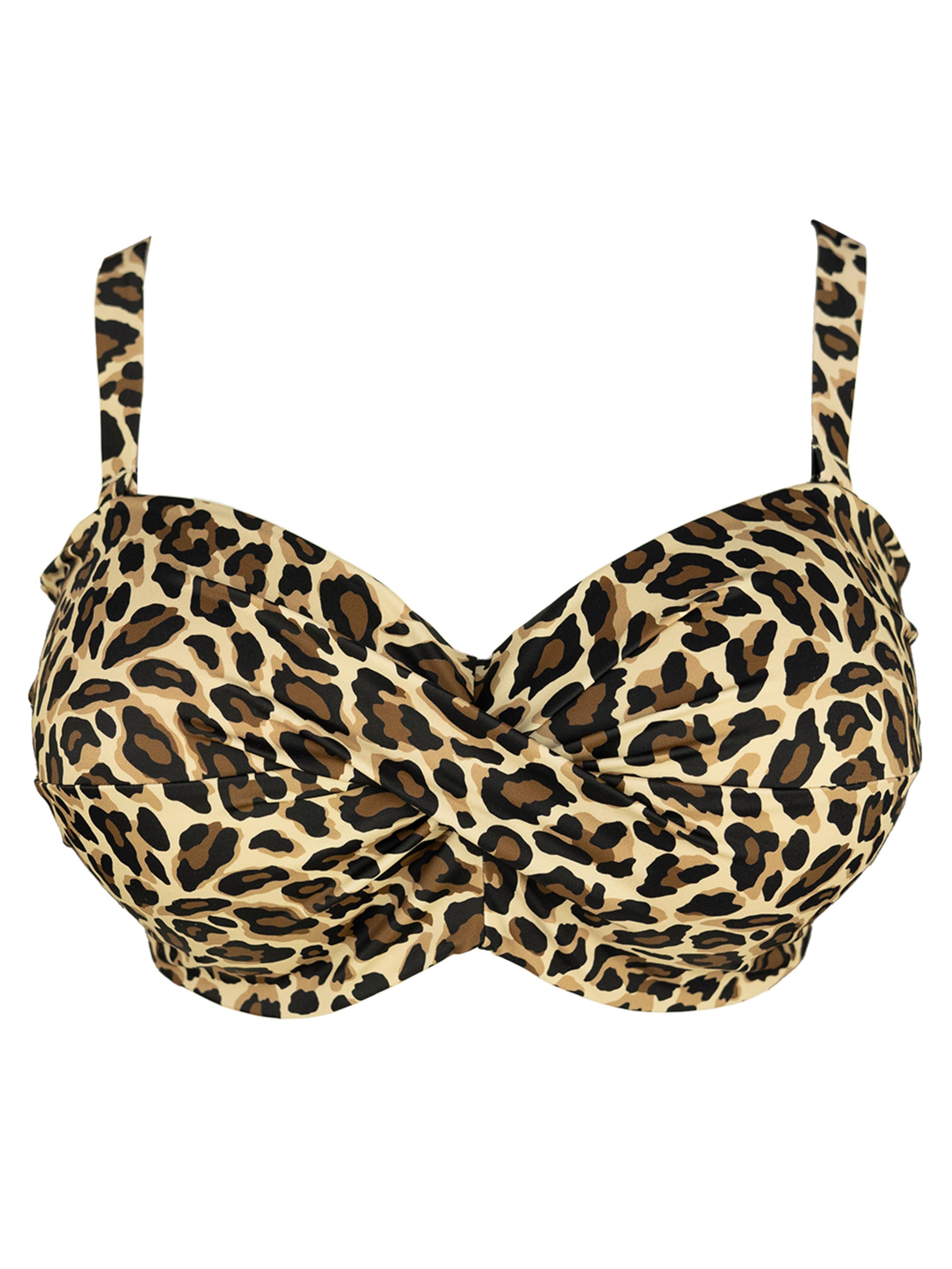 SugarShape Bandeau Bikini zgornji del 'Monaco Loop' | rjava barva: sprednja stran