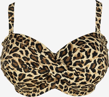SugarShape Bandeau Bikinitoppi 'Monaco Loop' värissä ruskea: etupuoli