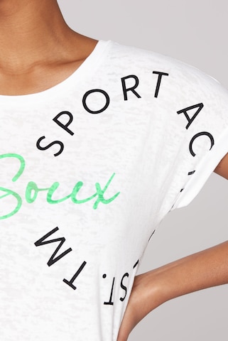 Soccx Ärmelloses Shirt mit Ausbrenner-Effekten in Weiß