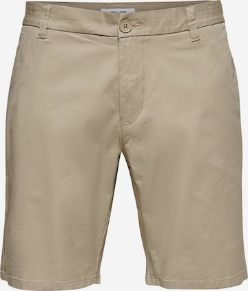 Only & Sons Regular Chino Pants 'Cam' in Beige: front