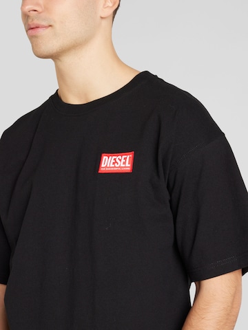 DIESEL T-shirt 'T-NLABEL-L1' i svart