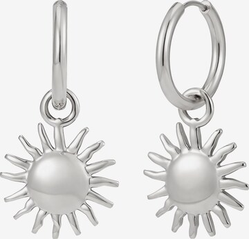 Boucles d'oreilles 'Sonne' GOOD.designs en argent : devant