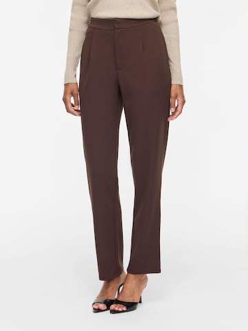 VILA Slimfit Broek 'VIClara' in Bruin: voorkant