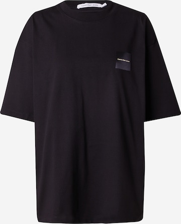 Calvin Klein Jeansregular Majica - crna boja: prednji dio