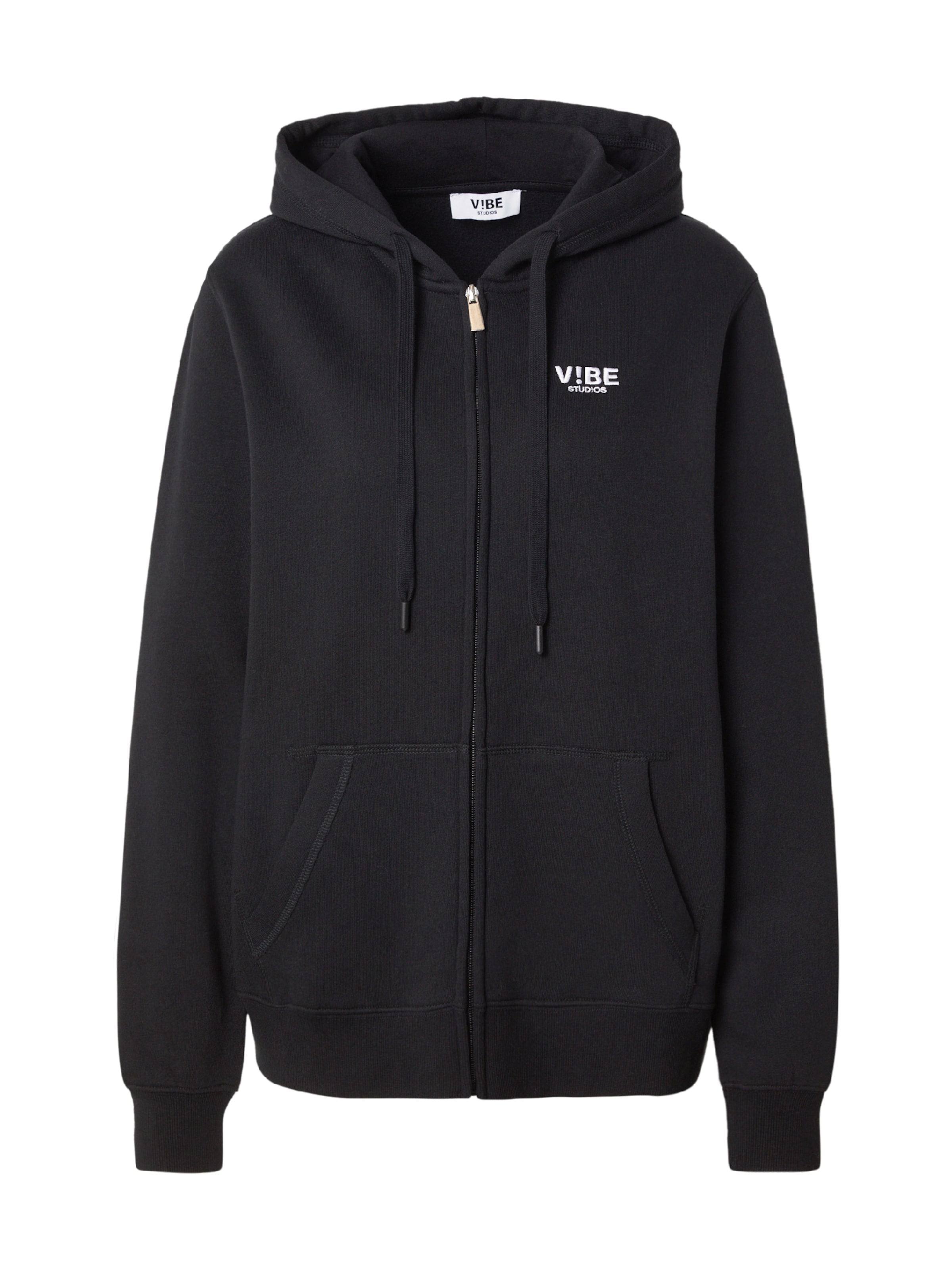 V!BE STUD!OS Sweat jacket in Black: front