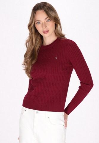 DreiMaster Maritim Sweater in Red: front