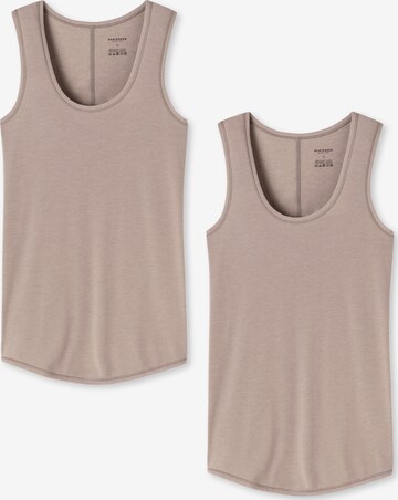 SCHIESSER Tanktop 'Personal Fit' in Braun: predná strana