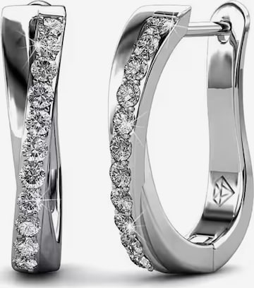 ROUGEMONT Jewellery Earrings 'Funkelnde Damen Creolen Ohrringe' in Silver: front